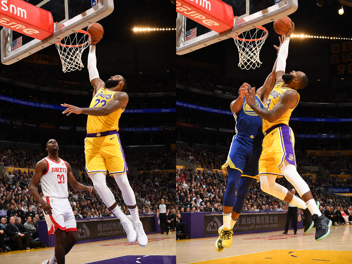 NBA比赛中球员精彩扣篮瞬间