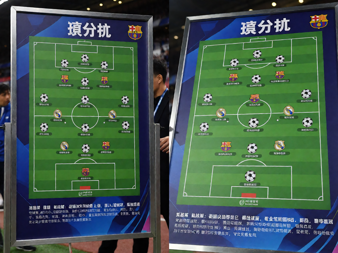 足球战术分析板展示球队阵型